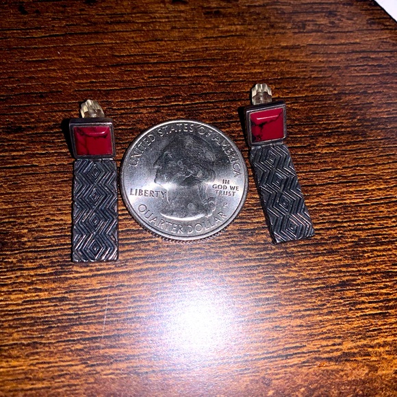 Sterling Silver (925) Jasper Earrings - Picture 5 of 5